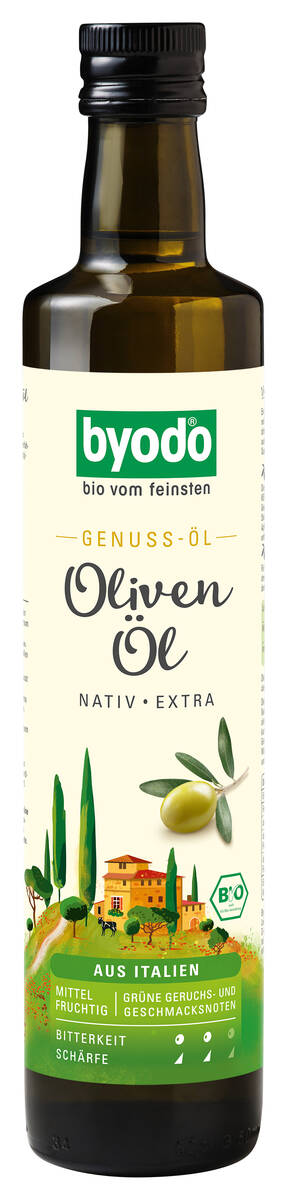 Byodo Bio Olivenöl nativ extra frucht aus Italien 0,5l