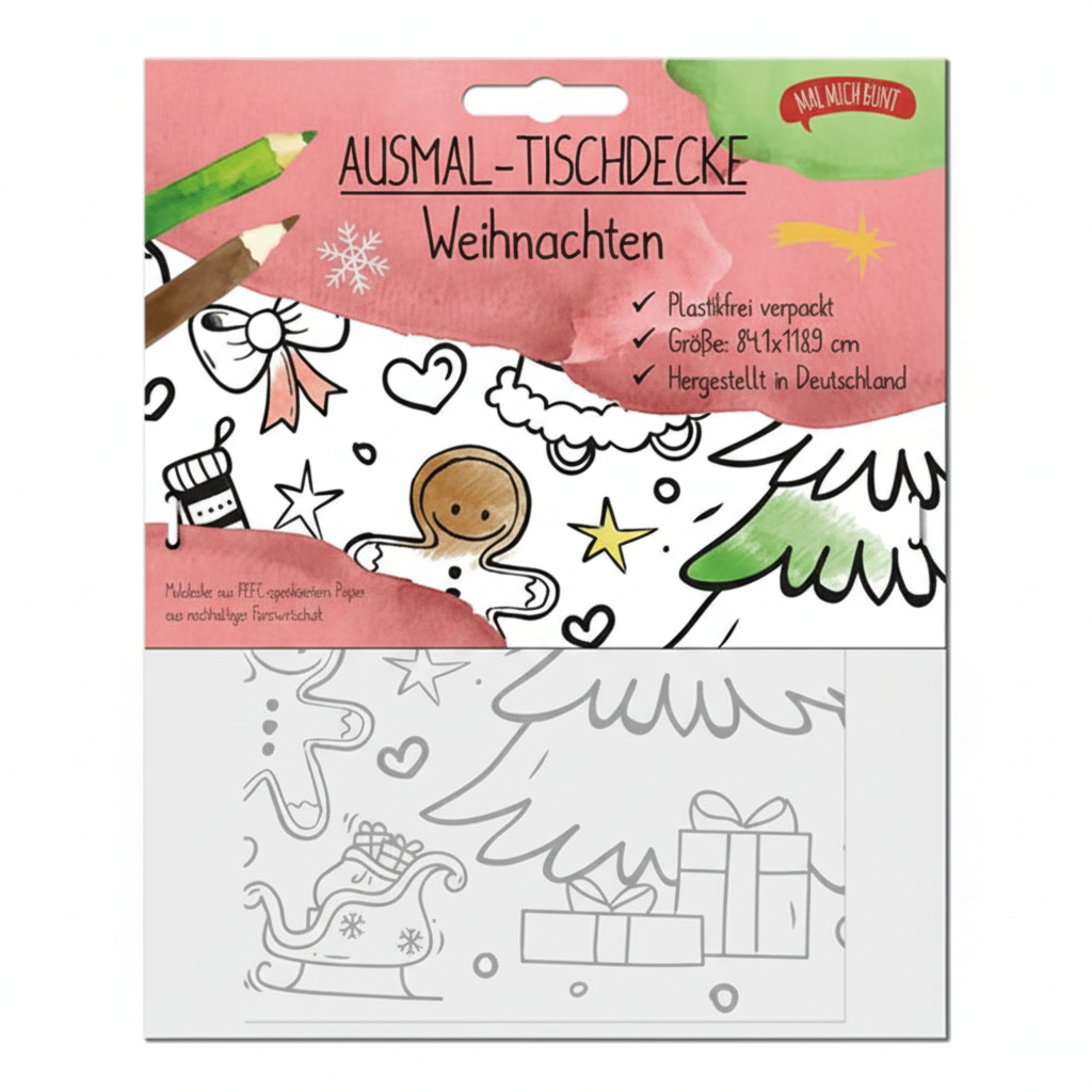 Ausmal Tischdecke Weihnachten 1 Stück
