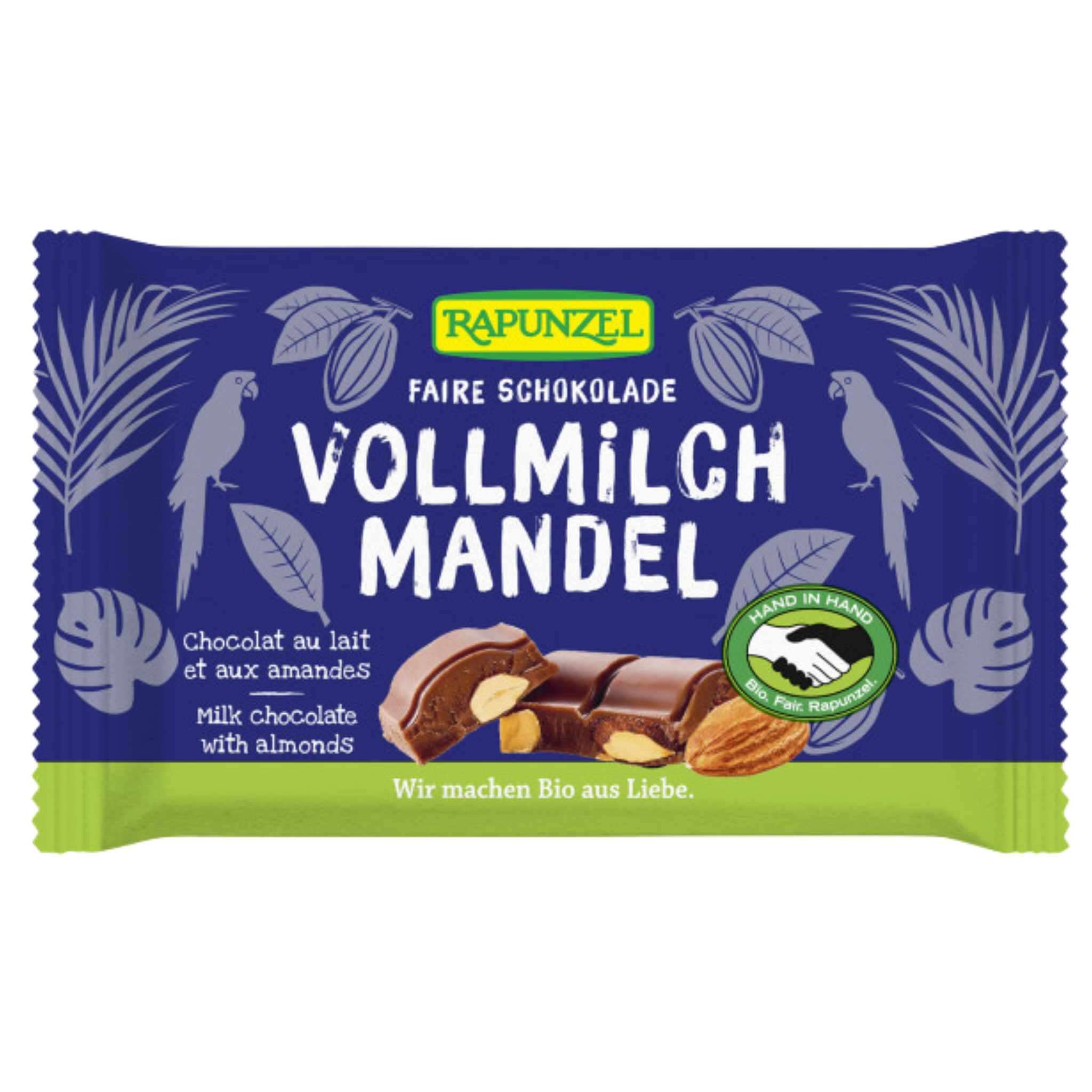 Chocolat au lait aux amandes entières, 100 g