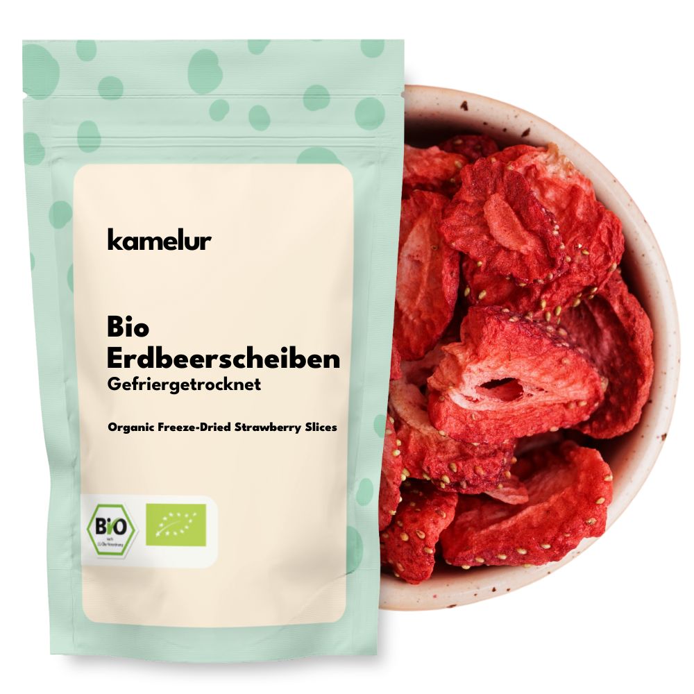 Fraises bio lyophilisées en tranches 500 g