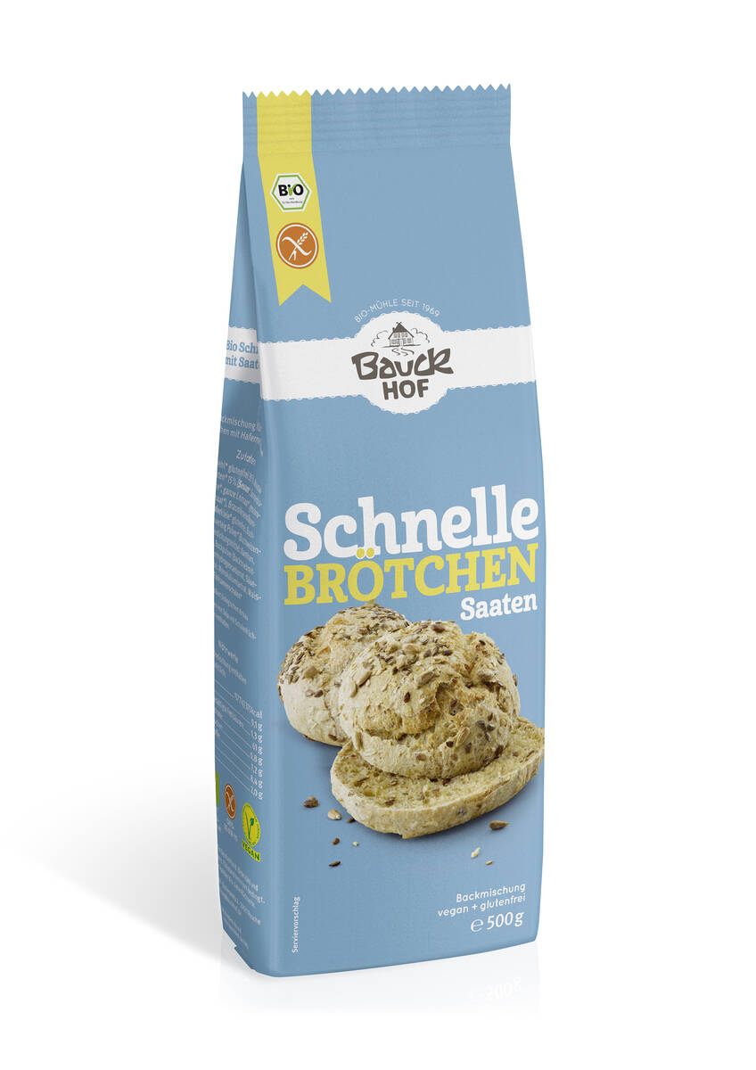 Bauckhof Schnelle Brötchen Saaten glutenfrei Bio