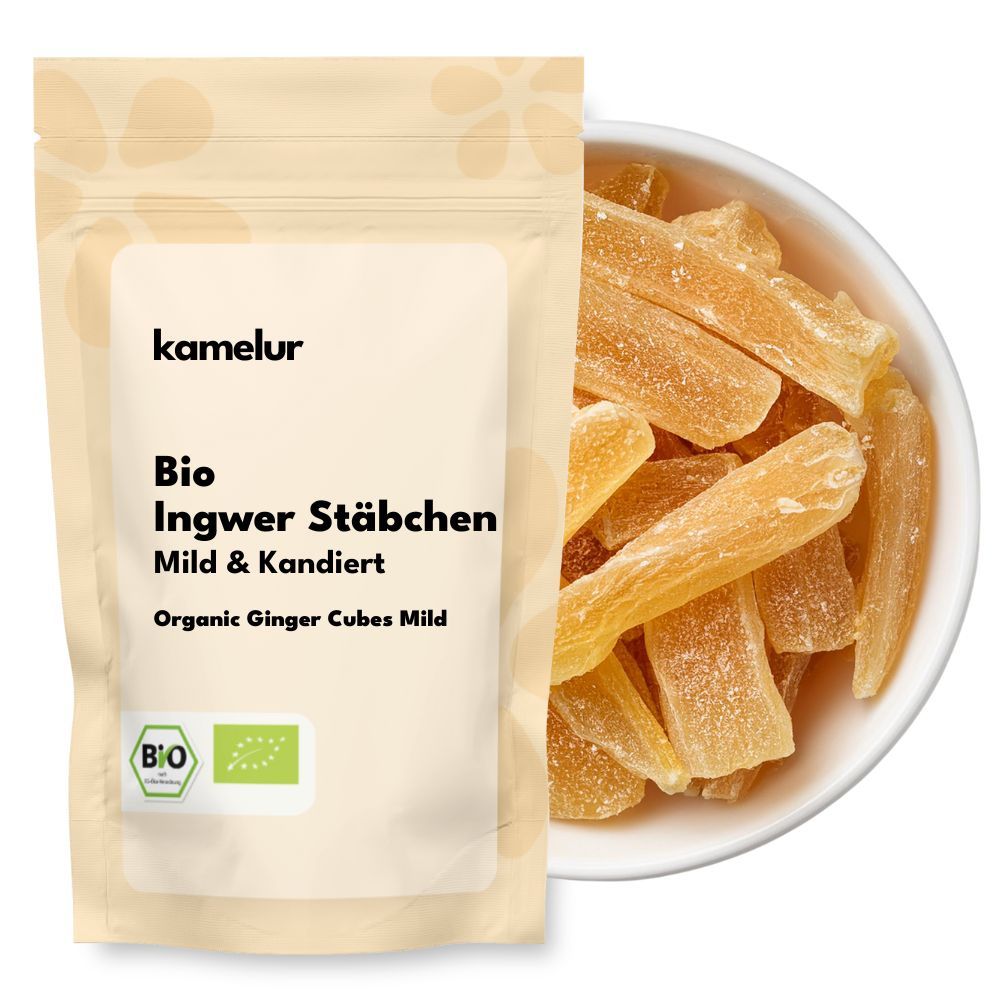Bâtonnets de gingembre bio légèrement confits 1 kg