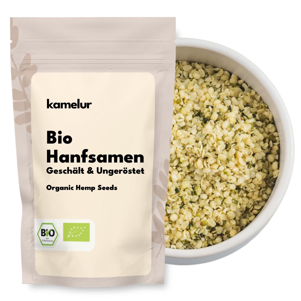 Graines de chanvre biologiques, pelées et non torréfiées 1 kg