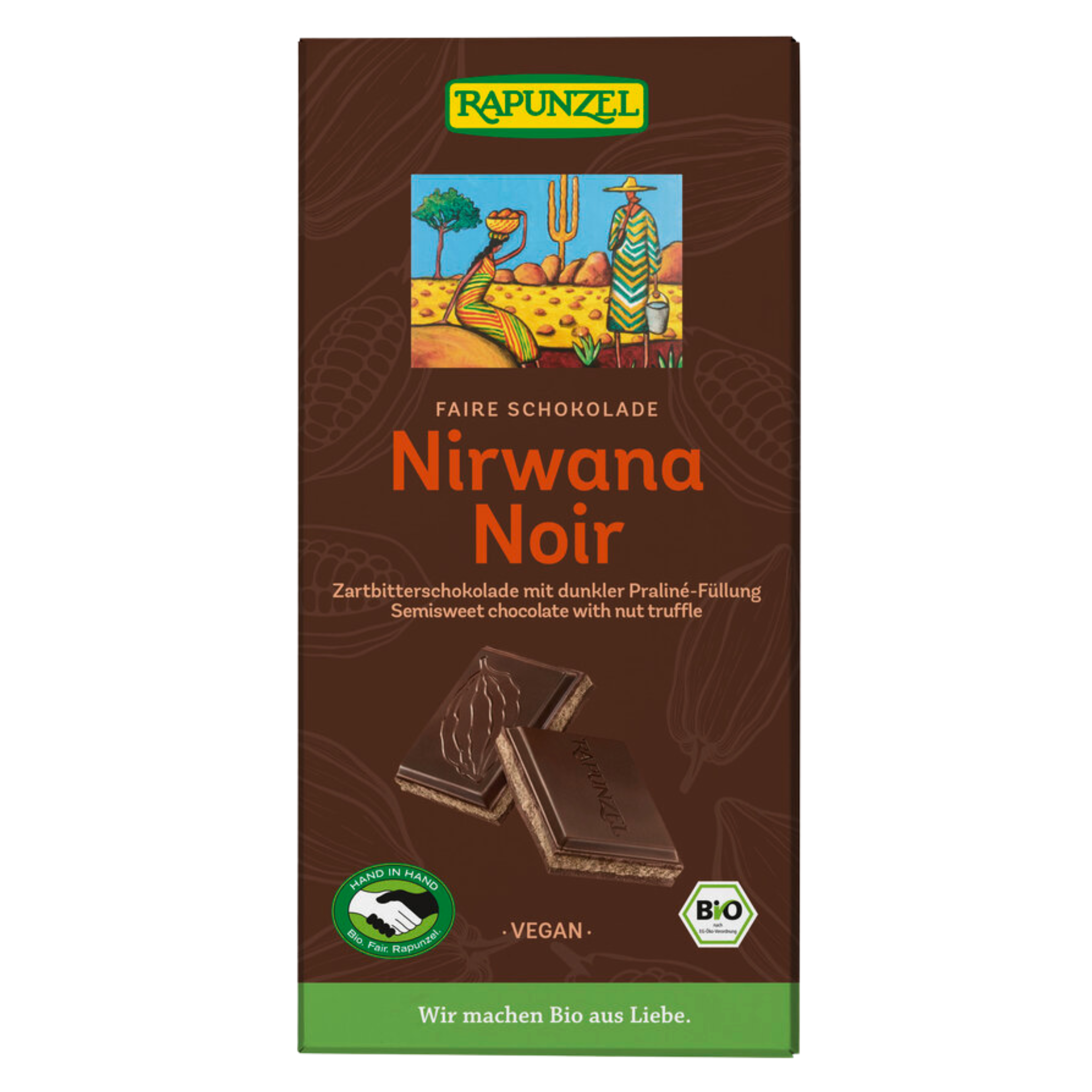 Rapunzel Cioccolato Nirwana Noir con ripieno pralinato scuro