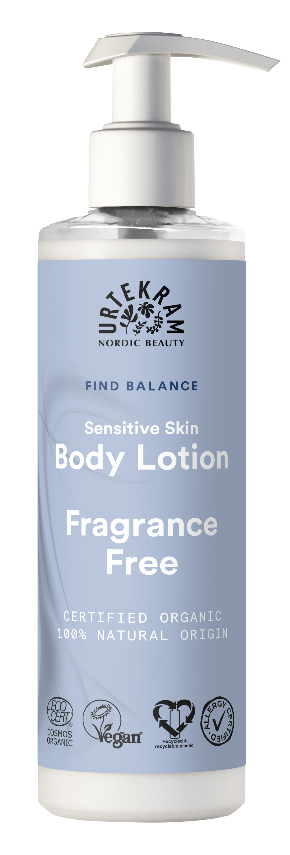 Urtekram Bio Fragrance Free Sensitive Skin Body Lotion 245ml