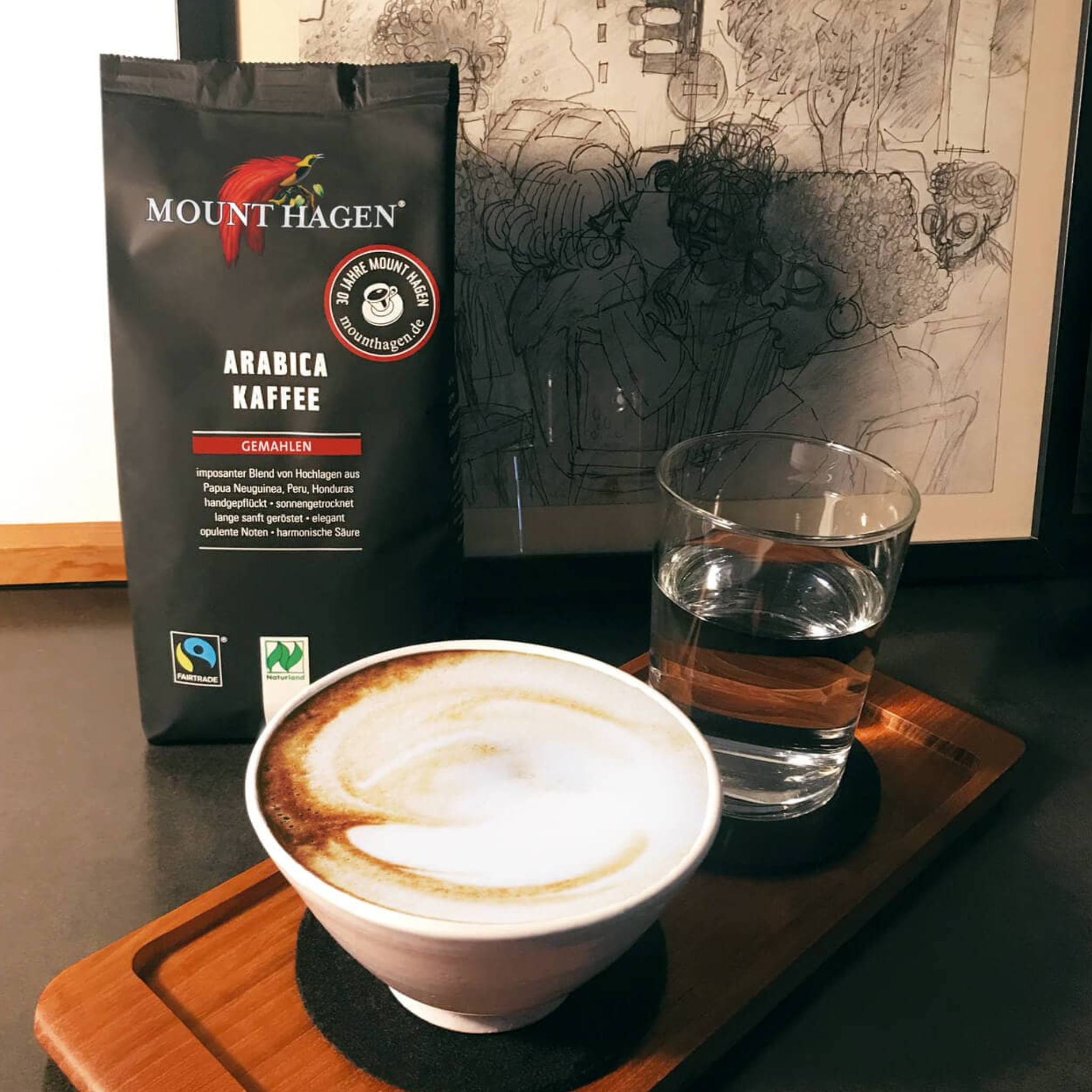 Café moulu torréfié biologique Mount Hagen, 500 g