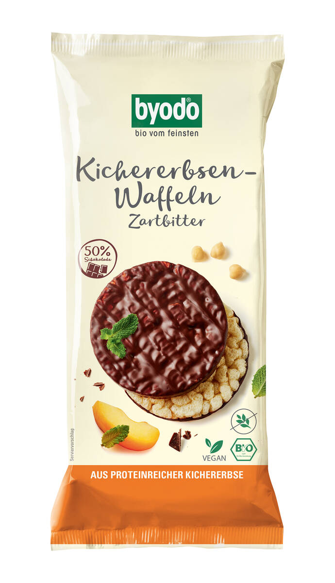Byodo Bio Kichererbsenwaffeln Zartbitter 65g