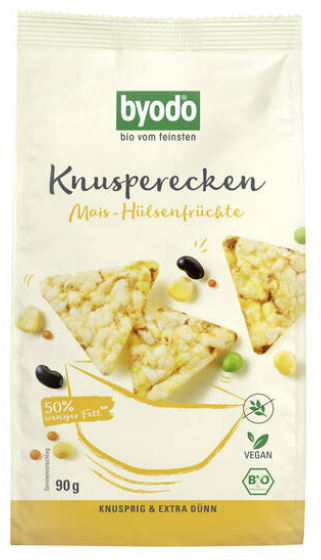 Byodo Bio Knusperecken Mais-Hülsenfrüchte 90g