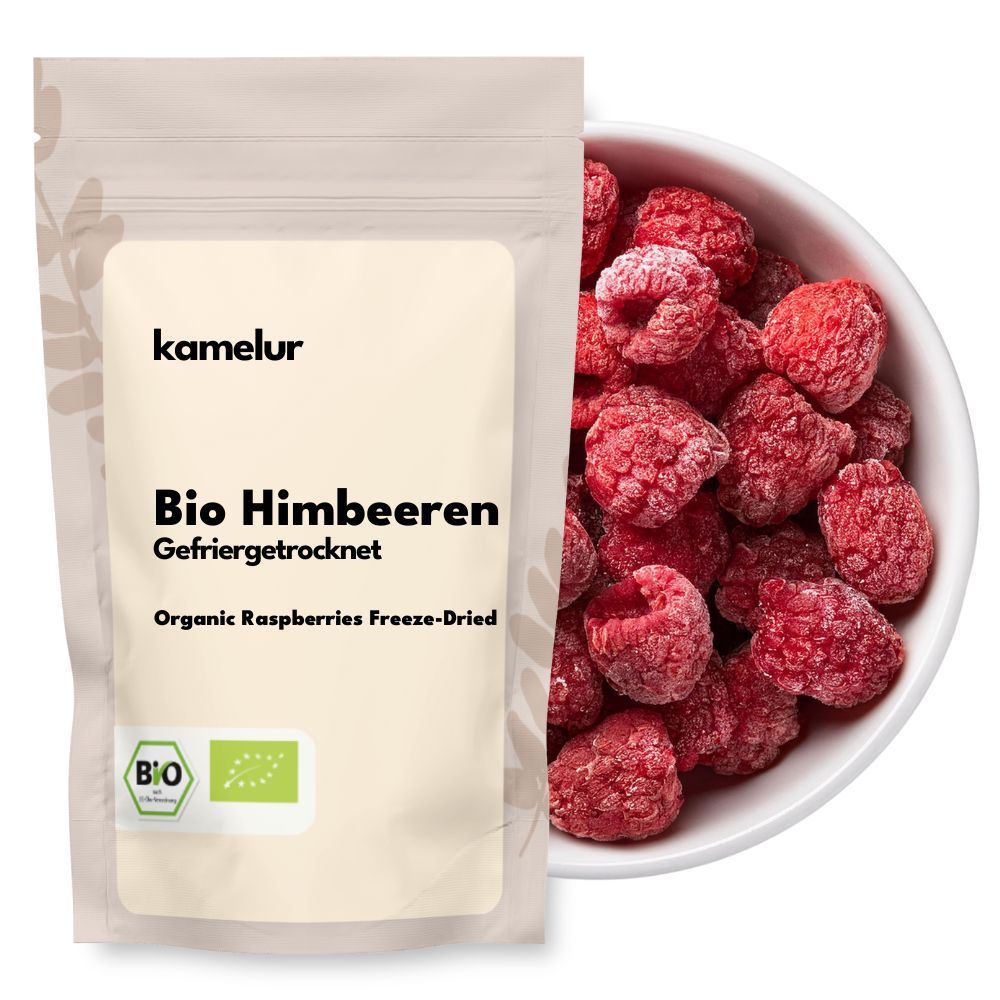 Framboises bio, lyophilisées, fruits entiers 250g