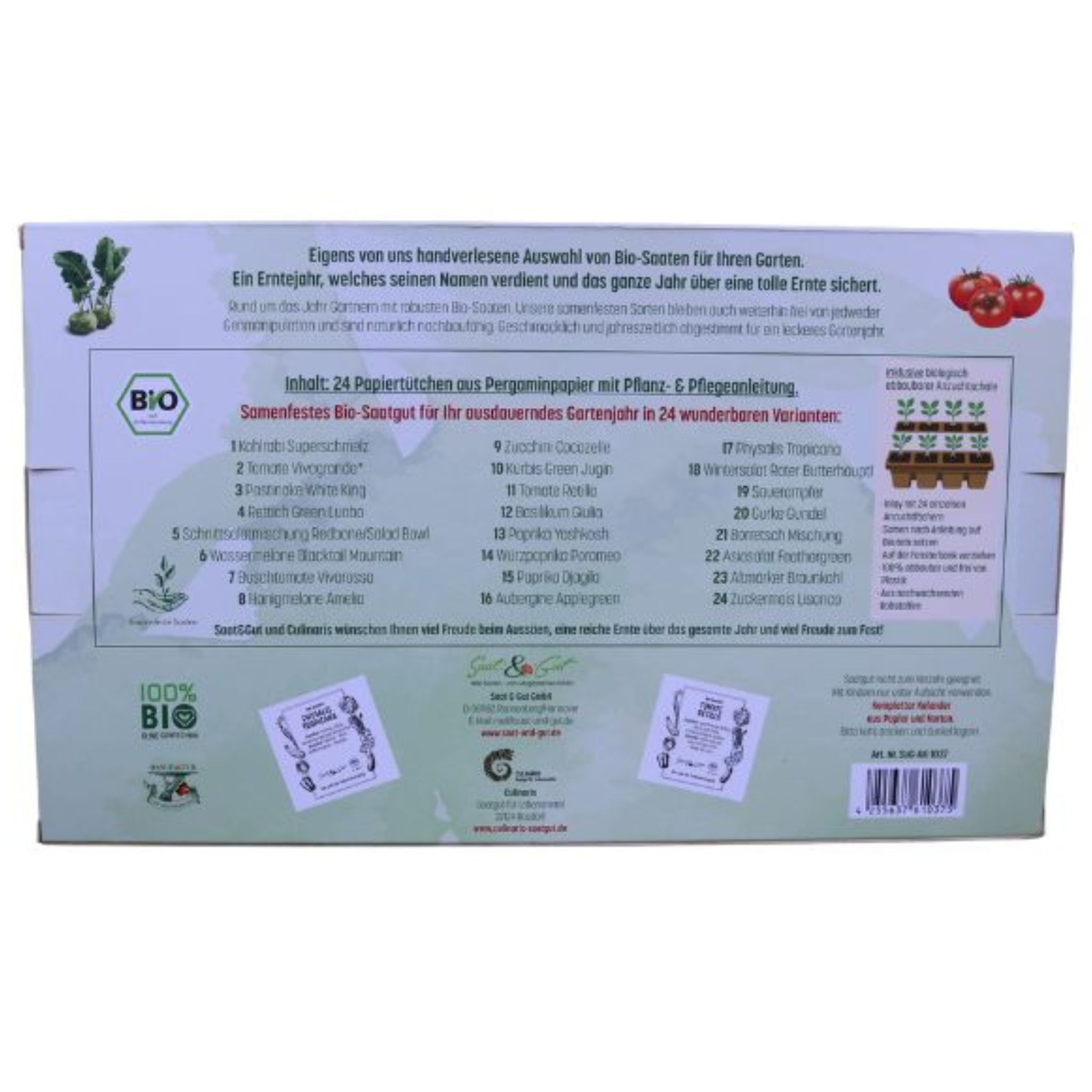 Culinaris Bio Saatgut Adventskalender 2025 1 Stück