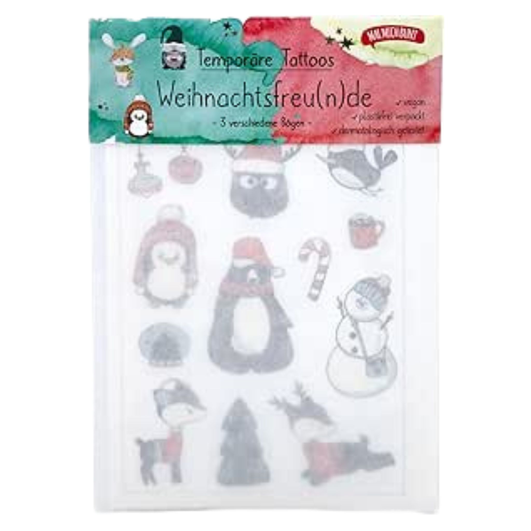 Tattoos Weihnachtsfreu(n)de 1x Display mit 18 Stück
