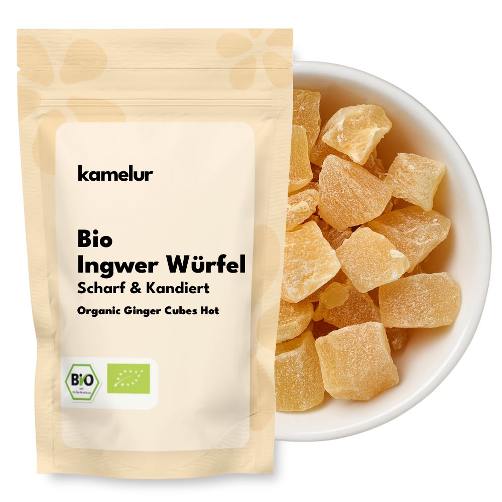 Cubes de gingembre fort bio, confits