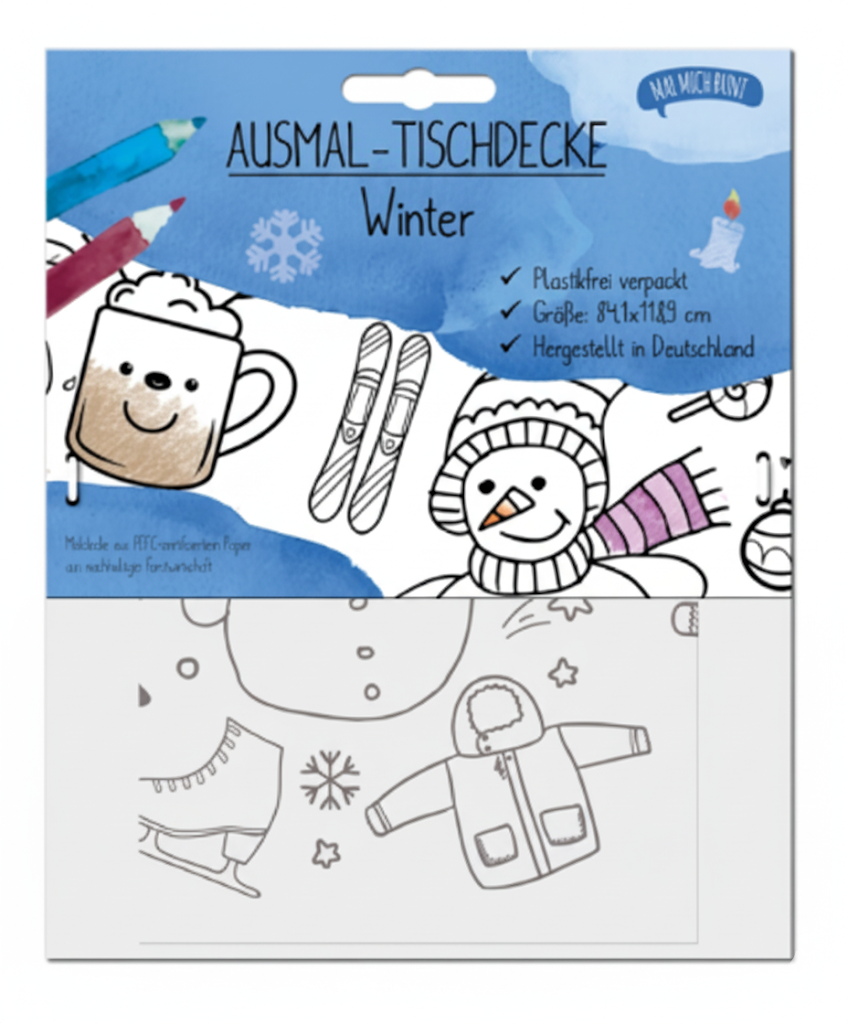 Ausmal Tischdecke  Winter 1 Stück
