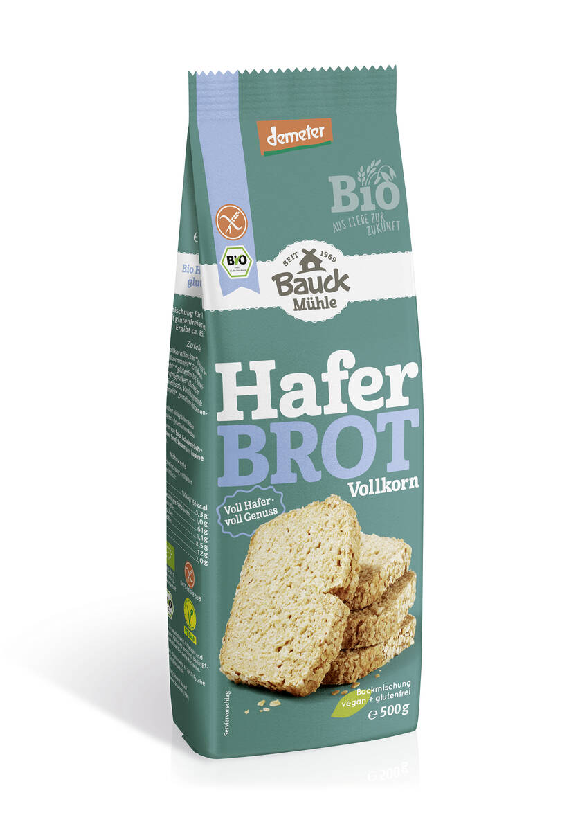 Bauckhof Haferbrot Vollkorn glutenfrei Bio