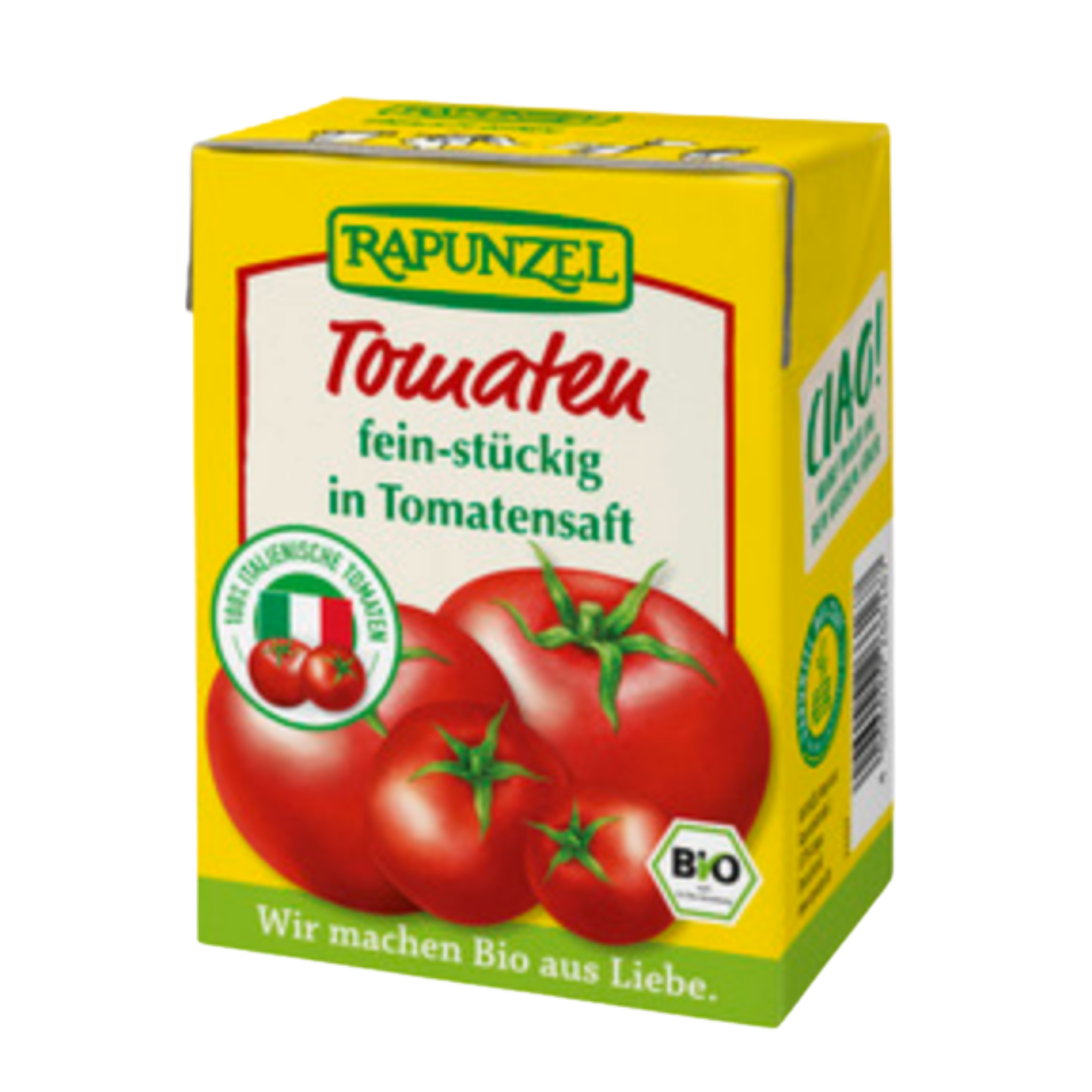 Rapunzel Tomates bio finement hachées au jus de tomate dans un Tetra Pak 390 g